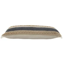 Kirkland's Home Denim Blue Braided Stripe Lumbar Pillow- Pillows