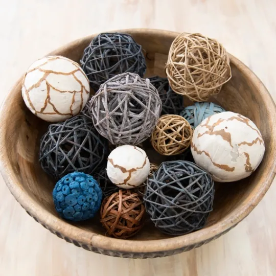 Kirkland's Home Denim Blue Dried Orb Bag- Bowl Filler