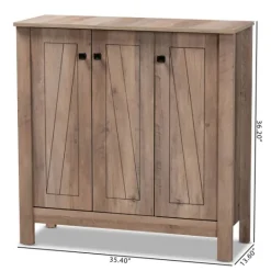 Kirkland's Home Derrique Wash Shoe Storage Cabinet- Entryway Furniture