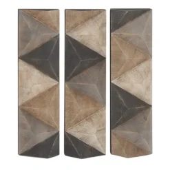 Kirkland's Home Devin Dimensional Wood Plaques, Set Of 3- Wall Plaques