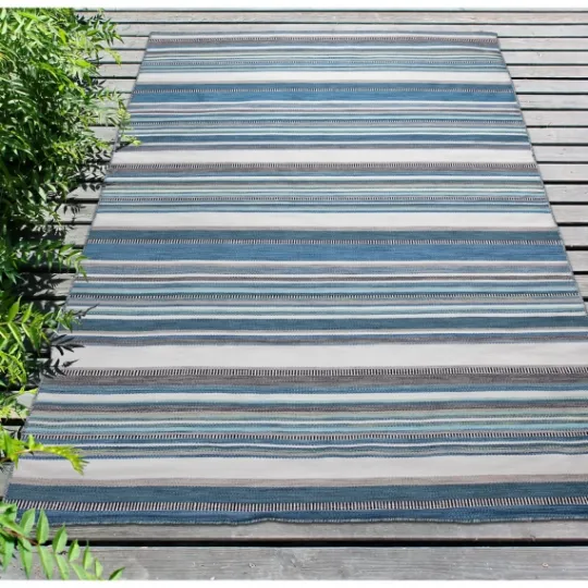 Kirkland's Home Dhurri Stripe Indoor/Outdoor Area Rug, 5X7- Outdoor Rugs