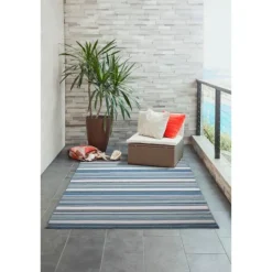 Kirkland's Home Dhurri Stripe Indoor/Outdoor Area Rug, 5X7- Outdoor Rugs