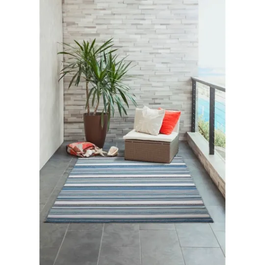 Kirkland's Home Dhurri Stripe Indoor/Outdoor Area Rug, 5X7- Outdoor Rugs