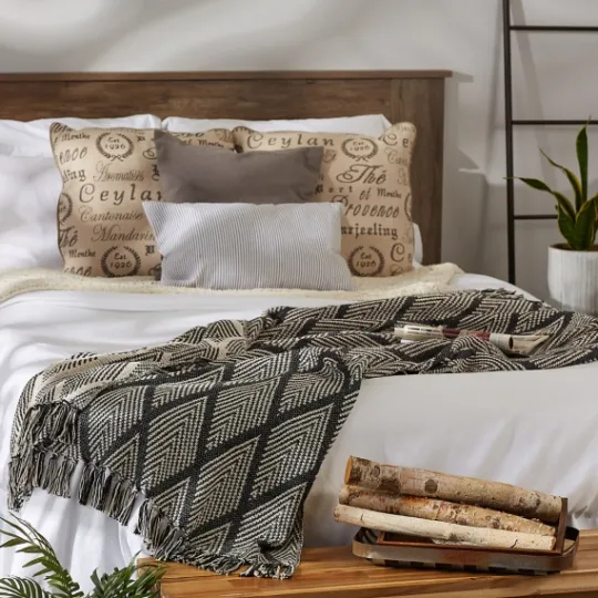 Kirkland's Home Diamond Fringe Throw- Blankets & Throws