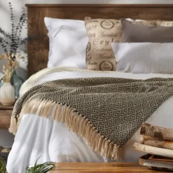 Kirkland's Home Diamond Fringe Throw- Blankets & Throws