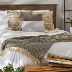 Kirkland's Home Diamond Fringe Throw- Blankets & Throws