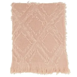 Kirkland's Home Diamond Pattern Throw Blanket- Blankets & Throws