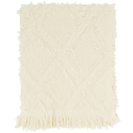 Kirkland's Home Diamond Pattern Throw Blanket- Blankets & Throws