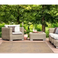 Kirkland's Home Diamond Sisal Outdoor Area Rug, 7X10- Outdoor Rugs