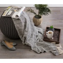 Kirkland's Home Diamond Stitched Throw- Blankets & Throws
