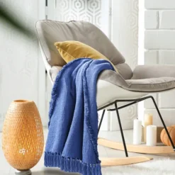 Kirkland's Home Diamond Tufted Cotton Throw- Blankets & Throws