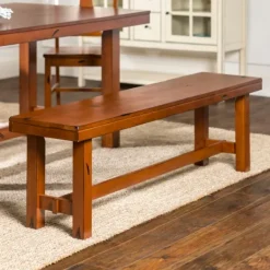 Kirkland's Home Dirty Oak Huntsman Wood Dining Bench- Dining Chairs
