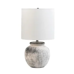 Kirkland's Home Distressed And Gray Ceramic Table Lamp- Table Lamps