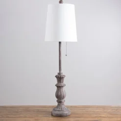 Kirkland's Home Distressed Antique Gray Buffet Lamp- Buffet Lamps