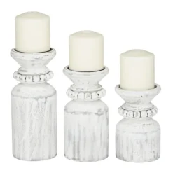 Kirkland's Home Distressed Beaded Candle Holders, Set Of 3- Candle Holders