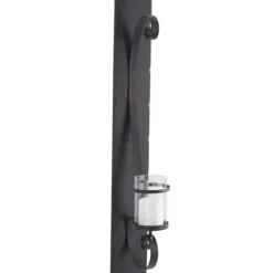 Kirkland's Home Distressed Black Scrolled Metal Sconce- Sconces
