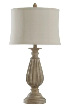 Kirkland's Home Distressed Brown Spindle Table Lamp- Table Lamps