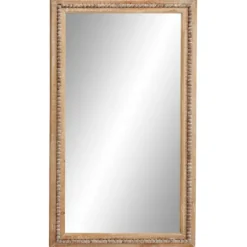 Kirkland's Home Distressed Brown Wooden Frame Wall Mirror- Decorative Mirrors
