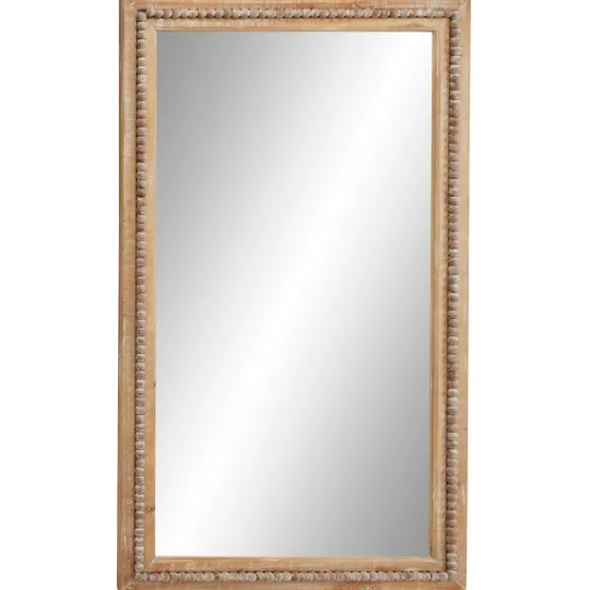Kirkland's Home Distressed Brown Wooden Frame Wall Mirror- Decorative Mirrors