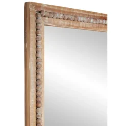 Kirkland's Home Distressed Brown Wooden Frame Wall Mirror- Decorative Mirrors