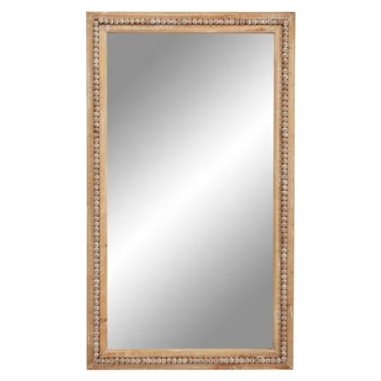 Kirkland's Home Distressed Brown Wooden Frame Wall Mirror- Decorative Mirrors