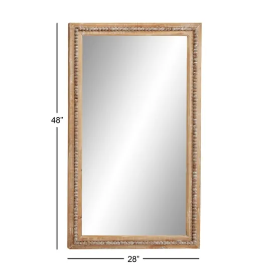 Kirkland's Home Distressed Brown Wooden Frame Wall Mirror- Decorative Mirrors
