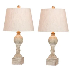 Kirkland's Home Distressed Candlestick Table Lamps, Set Of 2- Table Lamps