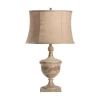 Kirkland's Home Distressed Carved Base Table Lamp- Table Lamps