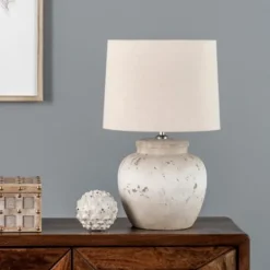 Kirkland's Home Distressed Ceramic Table Lamp- Table Lamps