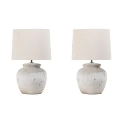 Kirkland's Home Distressed Ceramic Table Lamp- Table Lamps