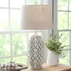 Kirkland's Home Distressed Cream Lilly Table Lamp- Table Lamps