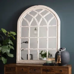 Kirkland's Home Distressed Cream Sadie Arch Mirror- Decorative Mirrors