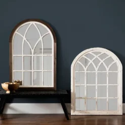 Kirkland's Home Distressed Cream Sadie Arch Mirror- Decorative Mirrors