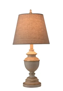 Kirkland's Home Distressed Cream Table Lamp- Table Lamps