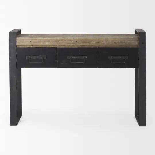 Kirkland's Home Distressed Farmhouse 3-Drawer Console Table- Console Tables