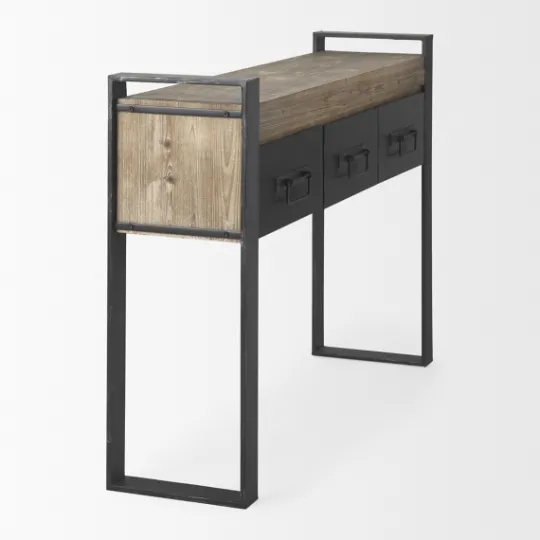 Kirkland's Home Distressed Farmhouse 3-Drawer Console Table- Console Tables