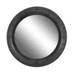 Kirkland's Home Distressed Galvanized Curved Framed Mirror- Framed Mirrors