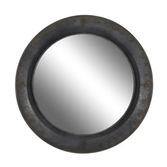 Kirkland's Home Distressed Galvanized Curved Framed Mirror- Framed Mirrors