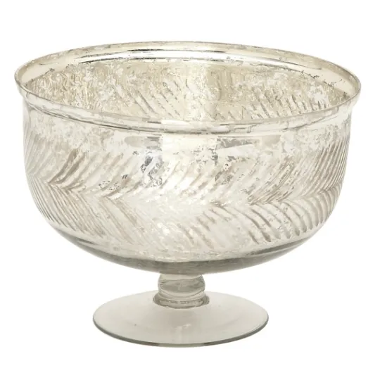Kirkland's Home Distressed Glass Pedestal Bowl- Decorative Bowls & Jars