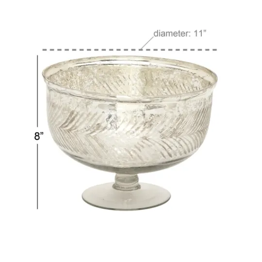 Kirkland's Home Distressed Glass Pedestal Bowl- Decorative Bowls & Jars