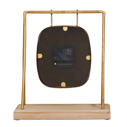 Kirkland's Home Distressed Gold Frame Square Tabletop Clock- Decorative Accents