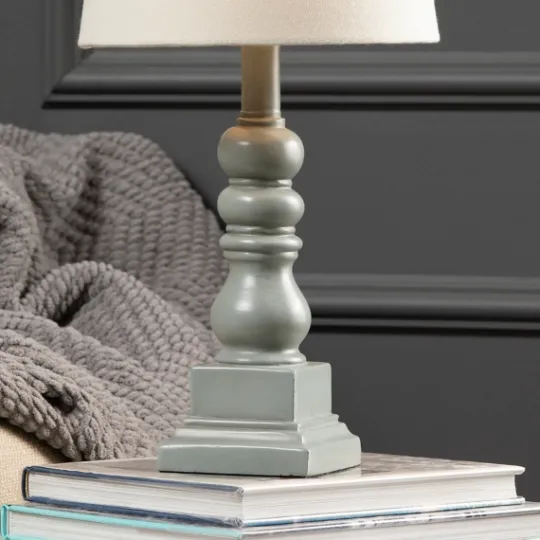 Kirkland's Home Distressed Gray Candlestick Table Lamp- Table Lamps