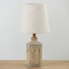 Kirkland's Home Distressed Gray Carved Table Lamp- Table Lamps