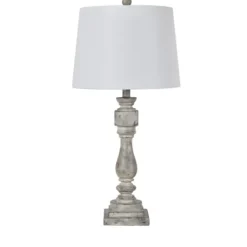 Kirkland's Home Distressed Gray Table Lamp- Table Lamps