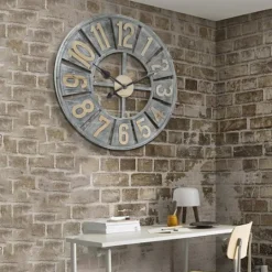 Kirkland's Home Distressed Gray Wood Wall Clock- Clocks