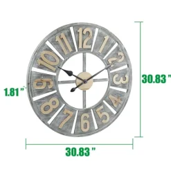 Kirkland's Home Distressed Gray Wood Wall Clock- Clocks