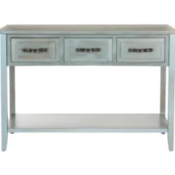 Kirkland's Home Distressed Light 3-Drawer Console Table- Console Tables