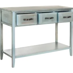 Kirkland's Home Distressed Light 3-Drawer Console Table- Console Tables