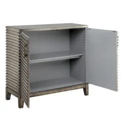 Kirkland's Home Distressed Linear 2-Door Wooden Chest- Cabinets & Sideboards