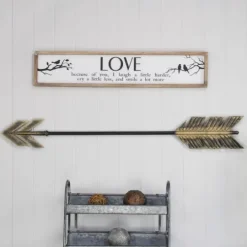 Kirkland's Home Distressed Metal Decorative Arrow Wall Plaque- Wall Plaques